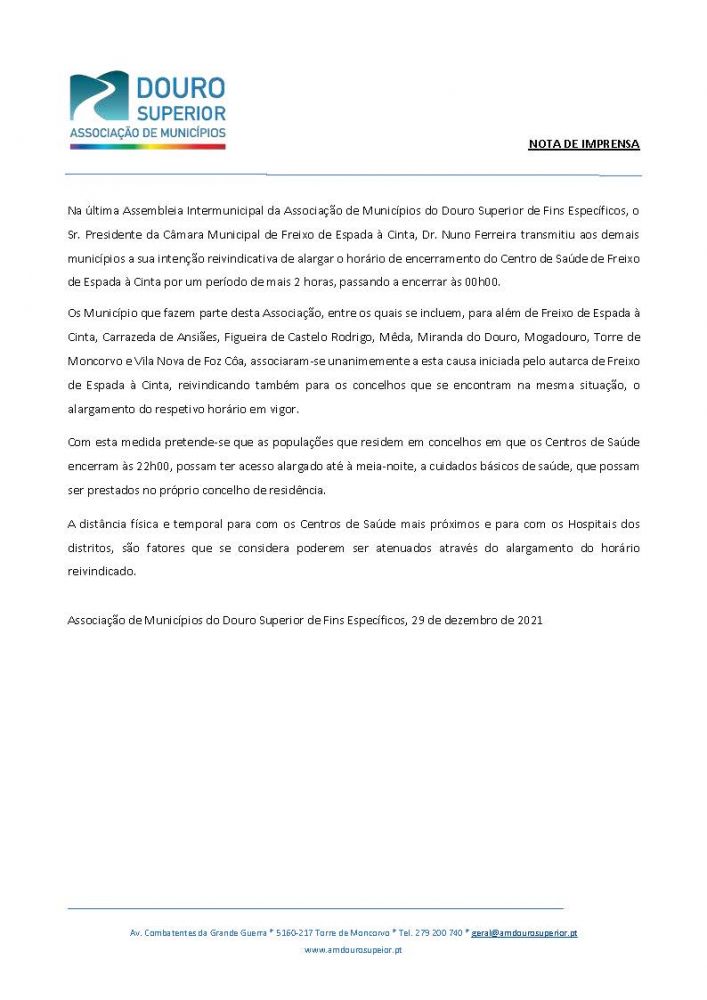 Freixo de Espada à Cinta é notícia